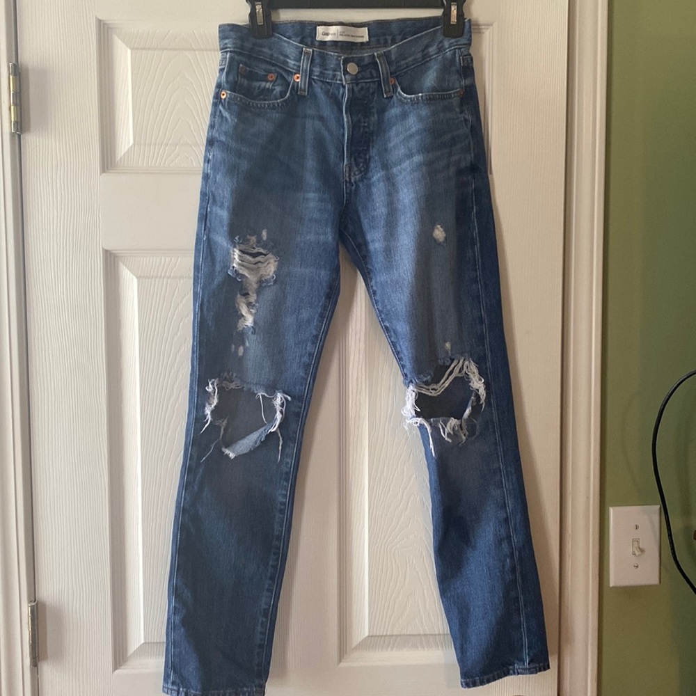Gap Relaxed Boyfriend Jeans - Distressed